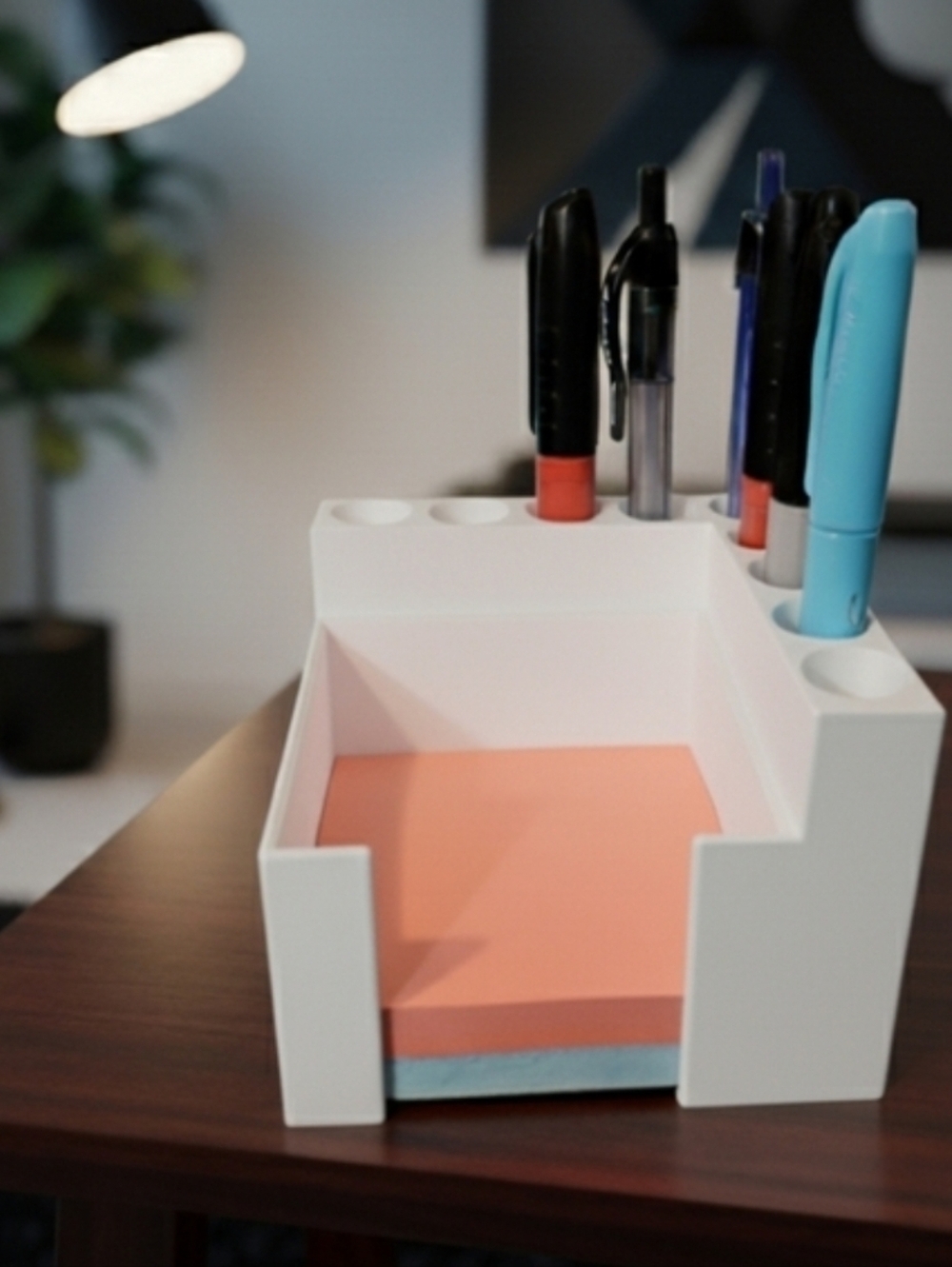 Desk Organizer White 3d Printed.